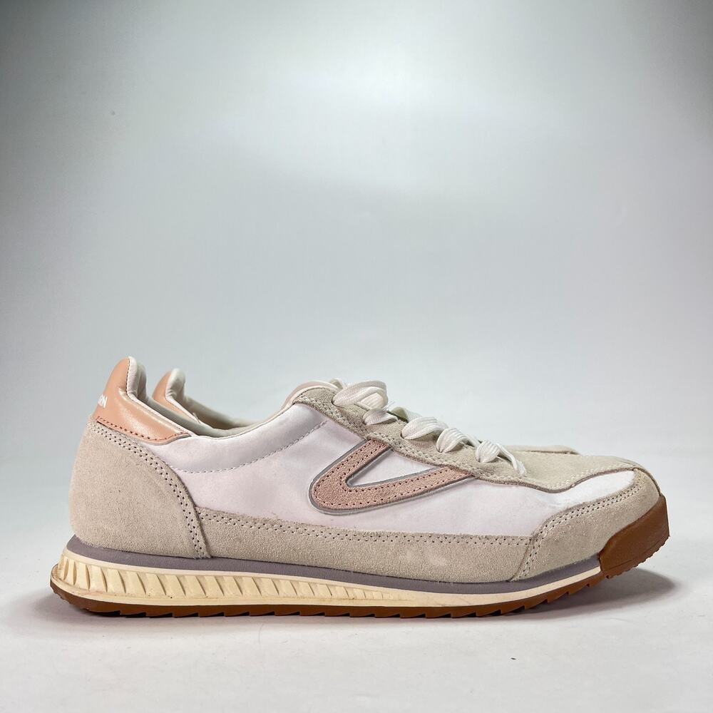 Tretorn Hailey White Pink Leather Casual Shoes Sneakers 1880382 Women's Size 10